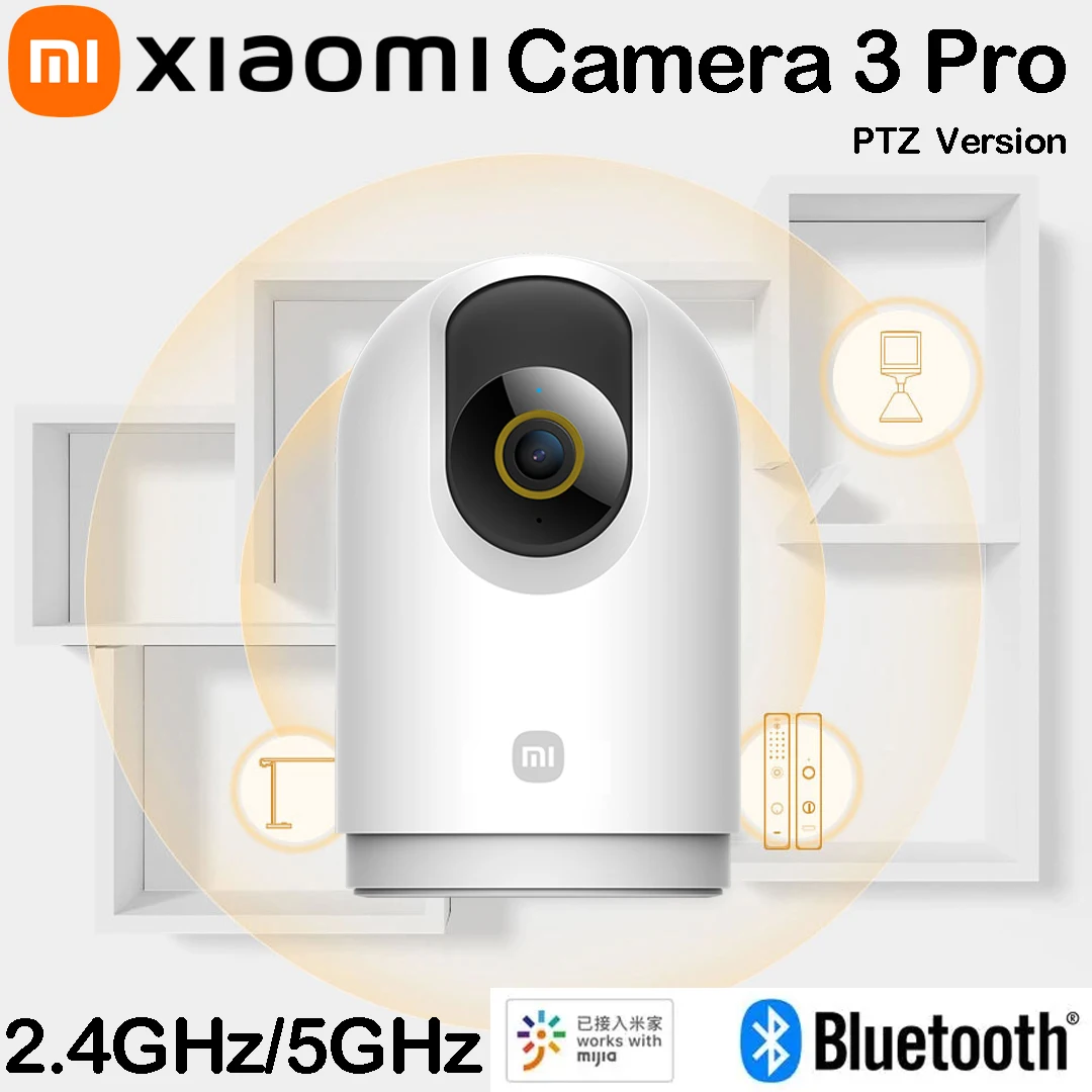 Смарт-Камера Xiaomi 3 Pro PTZ, 360 °, полноцветный HDR, 2,4/5 ГГц