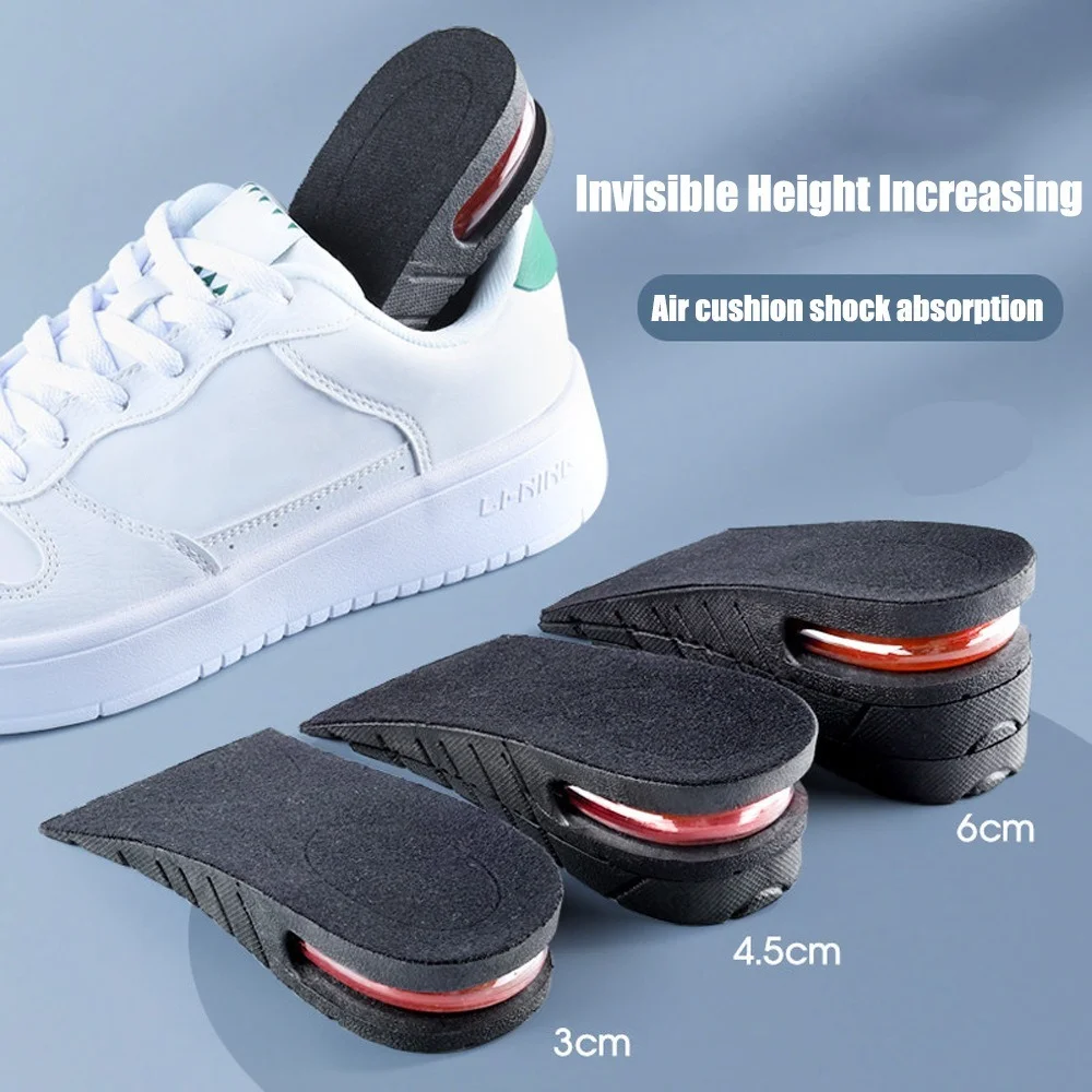 

3-9cm Invisible Height Increase Insole Cushion Height Adjustable Shoe Heel Insoles Insert Taller Support Absorbant Foot Pad