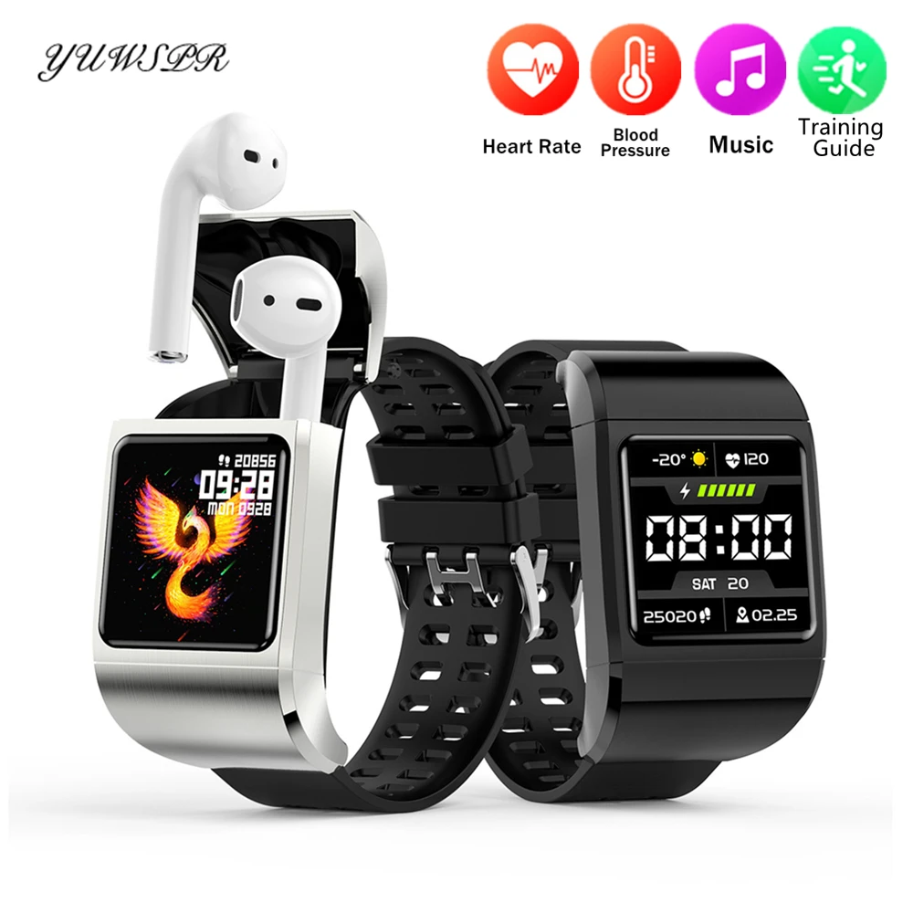 

Smart Watch Men TWS Wireless Earphones Two-in-one Music Headset Smartwatches Exercise Heart Rate Monitoring Sports Clock G36pro