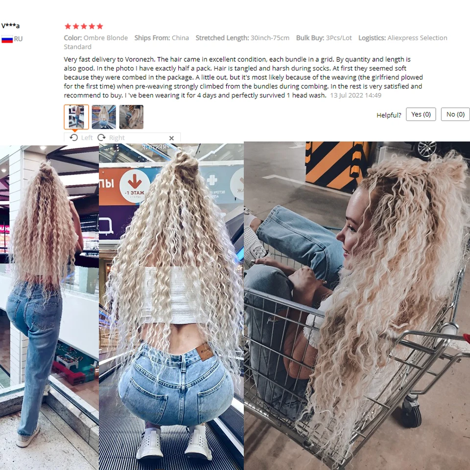 Bohemia Crochet Hair Extensions Afro African Curls Synthetic Braiding Hair Deep Curly Colored Long Soft  Natural Wave