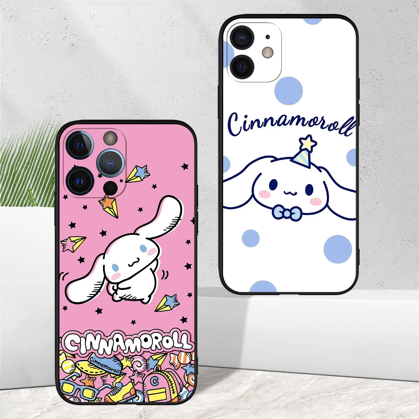 Чехол Sanrio CINNAMROLL для iPhone 16 Pro Max милый защитный мягкий чехол телефона 15 14 13 12 Plus