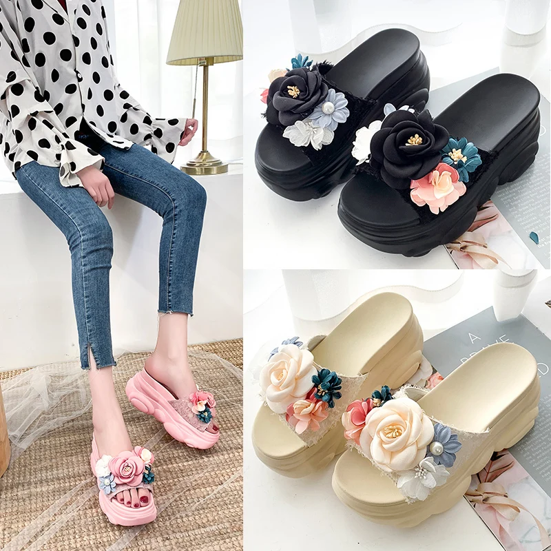 

Шлепанцы женские с бантом-бабочкой, мягкие тапочки, сланцы, платформа, на каблуке, модные удобные Тапочки