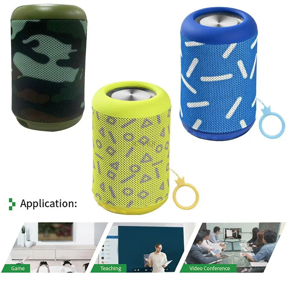 

Bluetooth-compatible Speaker Portable FM Radio AUX TF Waterproof Wireless Outdoor Column MP3 Music Bass Boombox USB Speakers