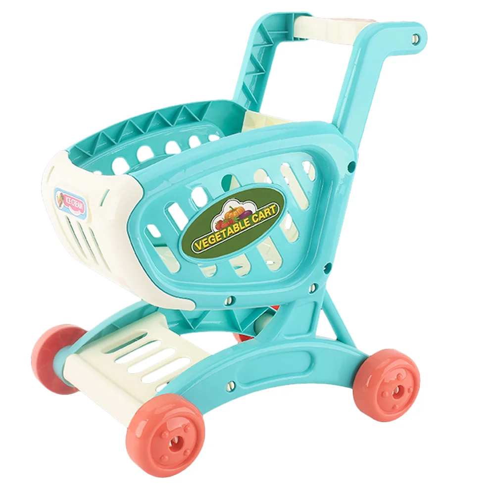 

Children's Shopping Cart Online Mini Supermarket Kids Grocery Carts Groceries House Accessories Toddler Trolley