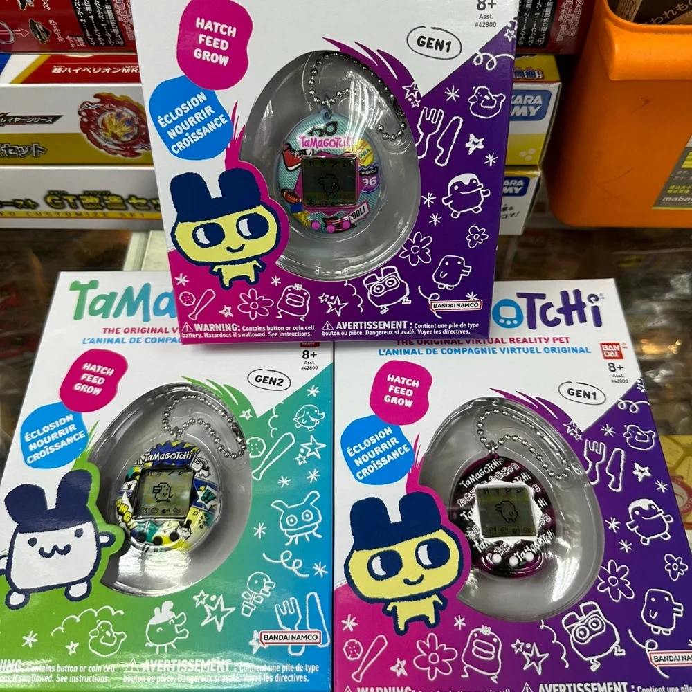 

Игровой автомат Bandai Tamagotchi оригинальная Виртуальная реальность Домашние животные электронный цветной экран интерактивные ностальгические игрушки
