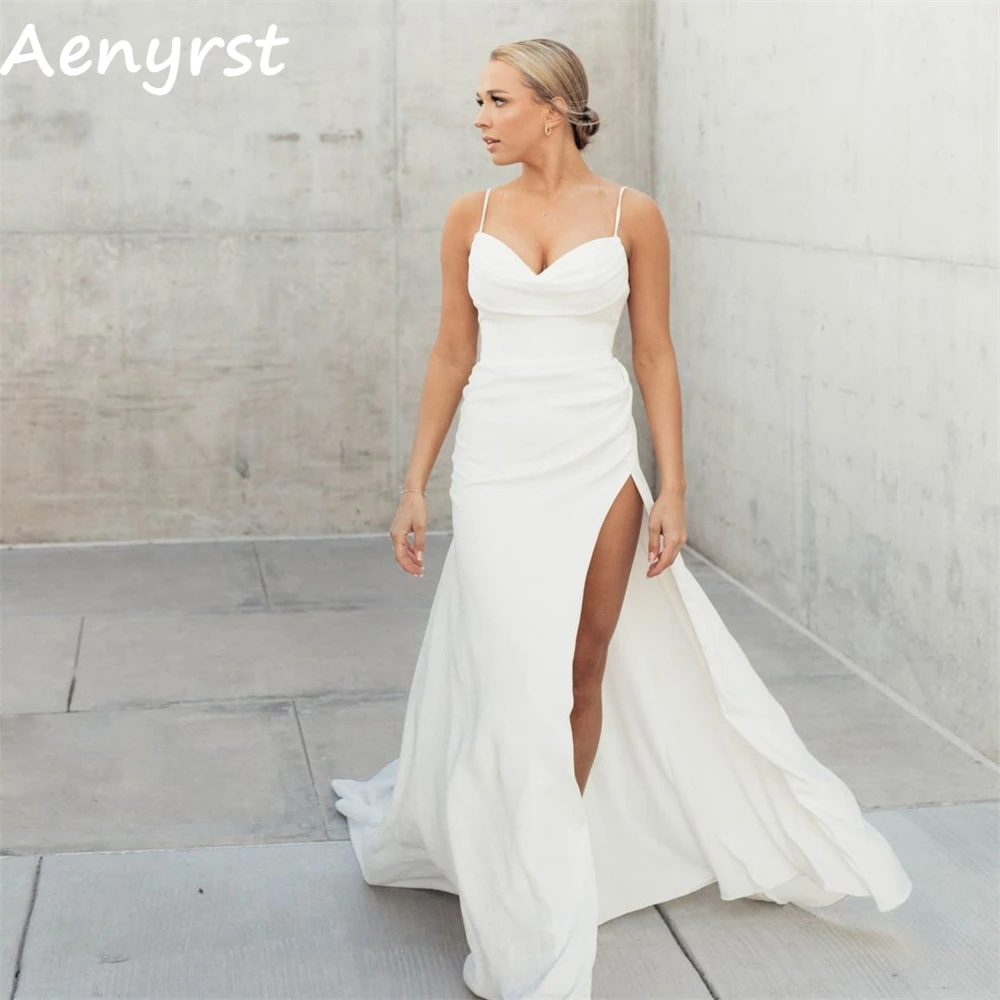 Женское атласное платье с юбкой-годе