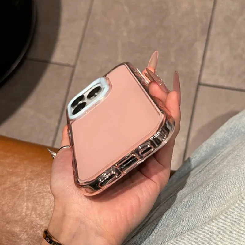 Чехол 16E 16 Pro Max Jelly Color Cover для iPhone 15 Pro Max 14 Plus 11 12 13 Прозрачная рамка с жесткой задней частью противоударный чехол для телефона Coque (art.: 3920cebca8b2f) - 3920cebca8b2f