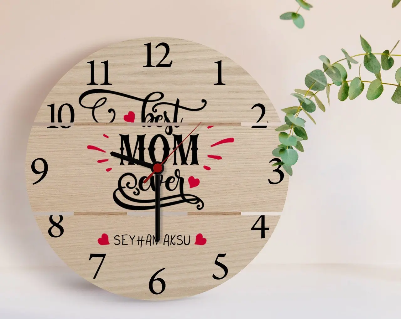 

Personalized Best Mother Design Authentic Wooden Pallet Saat-4