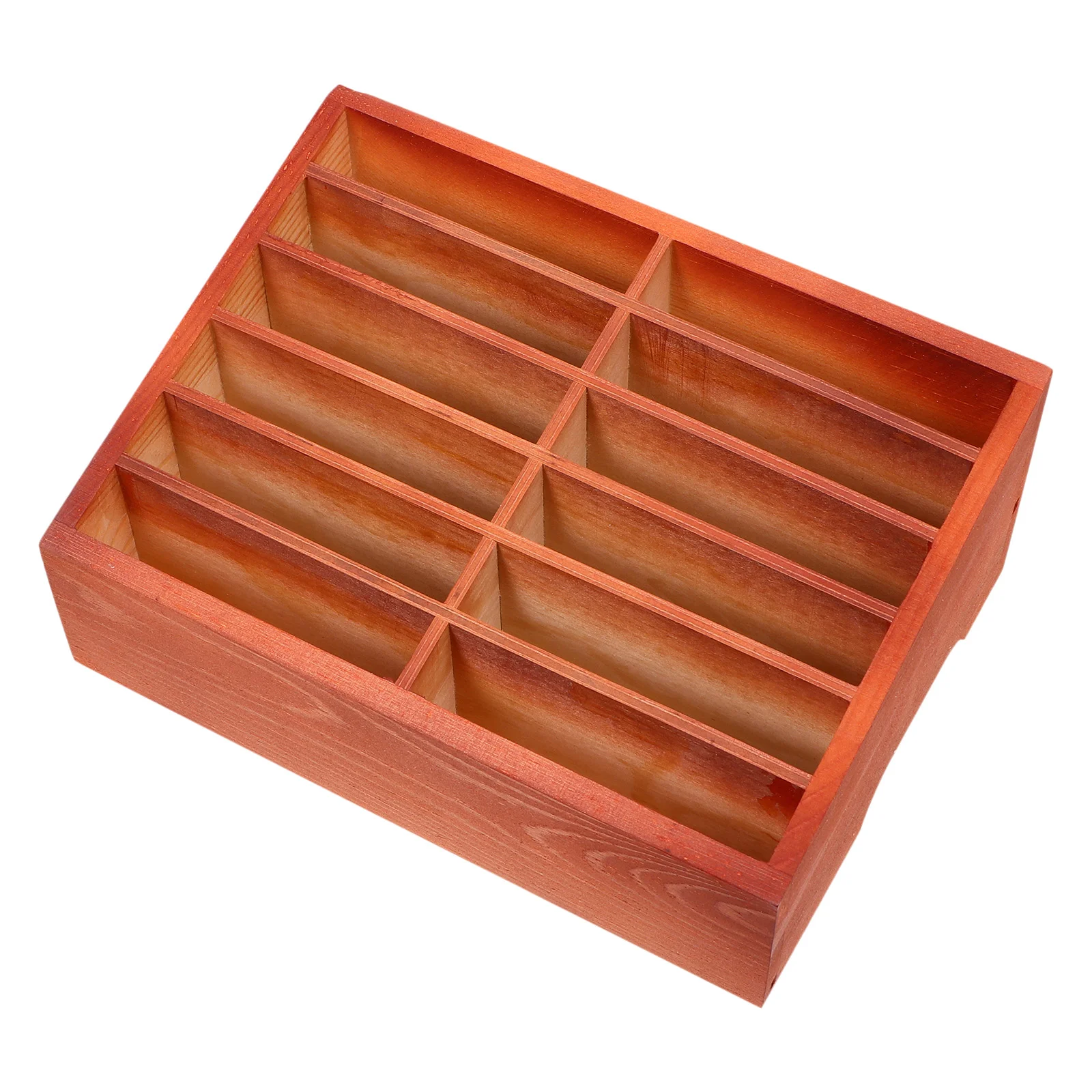 

12 Grids Mobile Phone Storage Box Wooden Cabinet Desktop Desk Desktop Desk