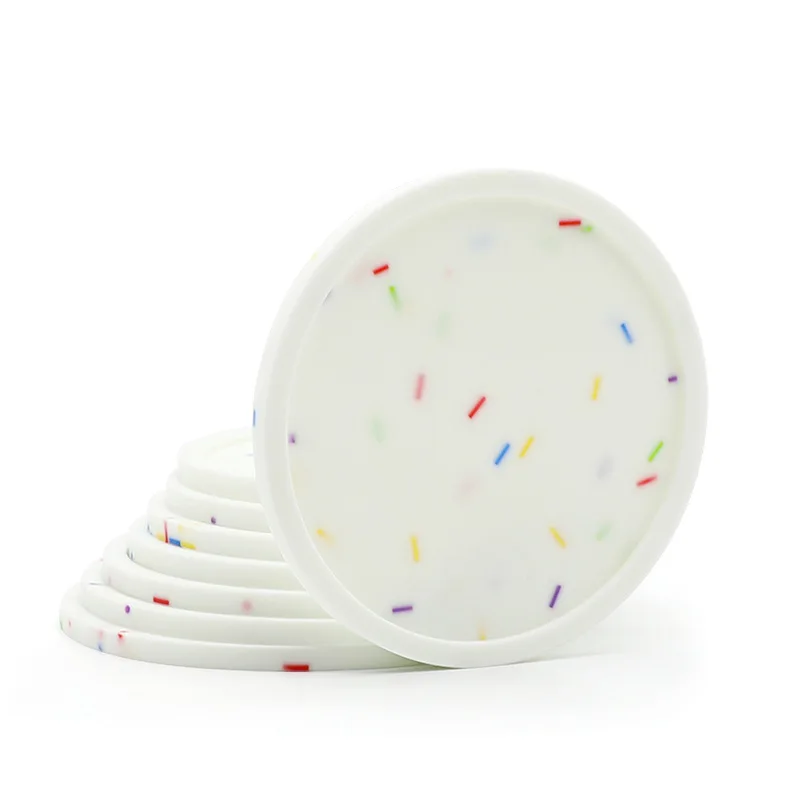 

Silicone coaster 10cm round candy color soft rubber coaster Tableware Tea Cup Mat Table Holder Pad Kitchen Accessories supplies