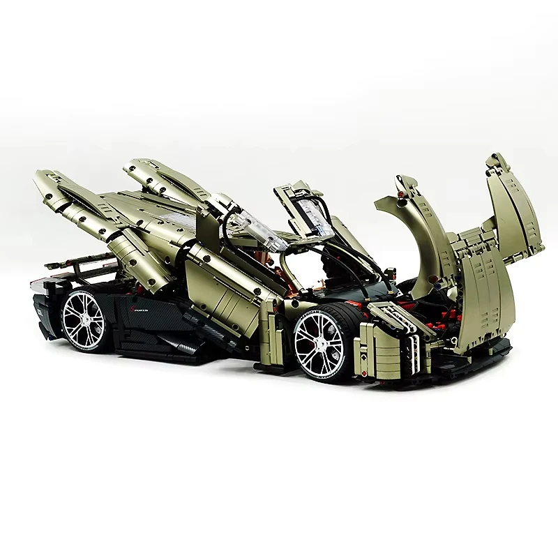 GULY 10626 MOC The Black X Спортивный автомобиль Строительные кирпичи Технический блок в