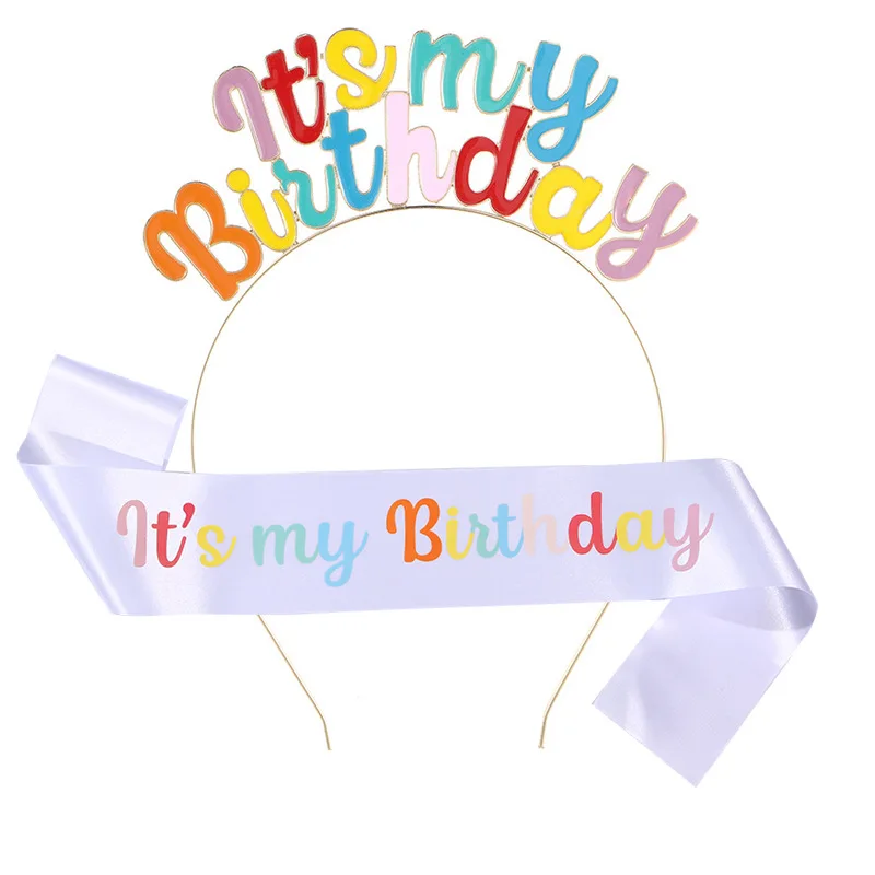

Тиара с надписью «It's My Birthday» для девочек и родителей