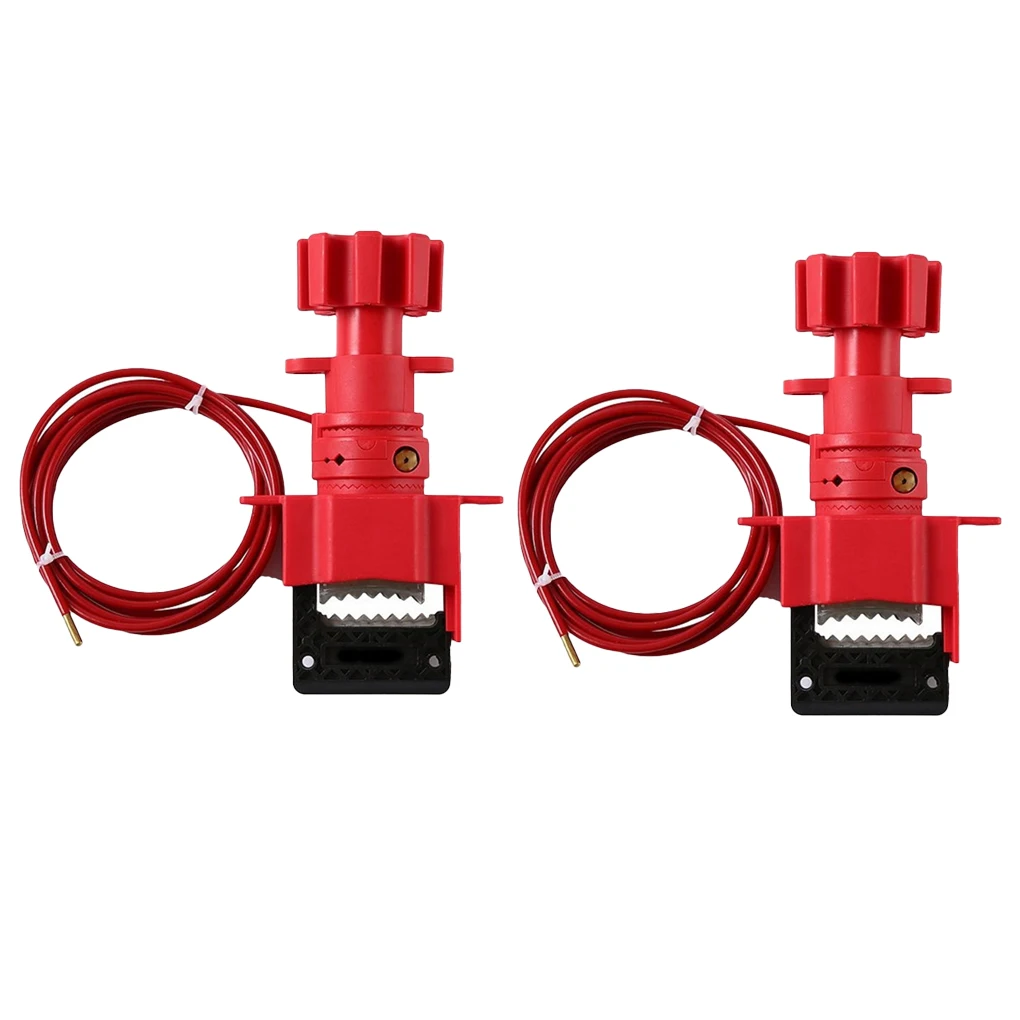 

2 Pieces Safety Valve Lockout Device Multifunctional Durable Repairing Pipeline Valve Cable Butterflies with Guard Arm