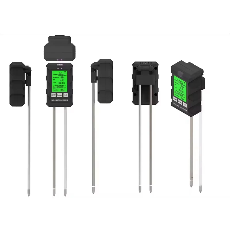 Высокоточный Тестер Почвы 6-в-1 PH EC Детектор Влажности Солнечного Света Воздуха