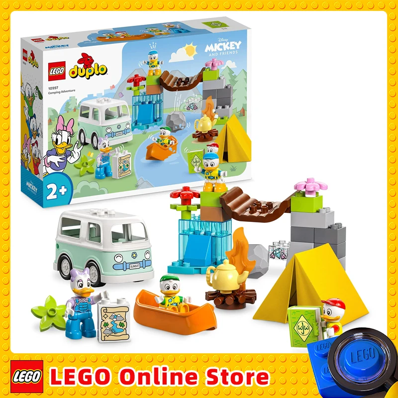 

LEGO 10997 DUPLO Disney Mickey and Friends Camping Adventure Set with Motorhome Canoe & Daisy Duck Figure Construction Toy Gift