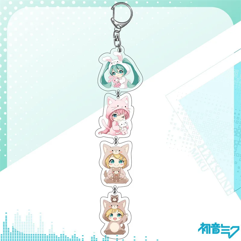 Кагамине Рин Лен аниме фигурка брелок для ключей Hatsune Miku Meiko Kaito кулон Itabag