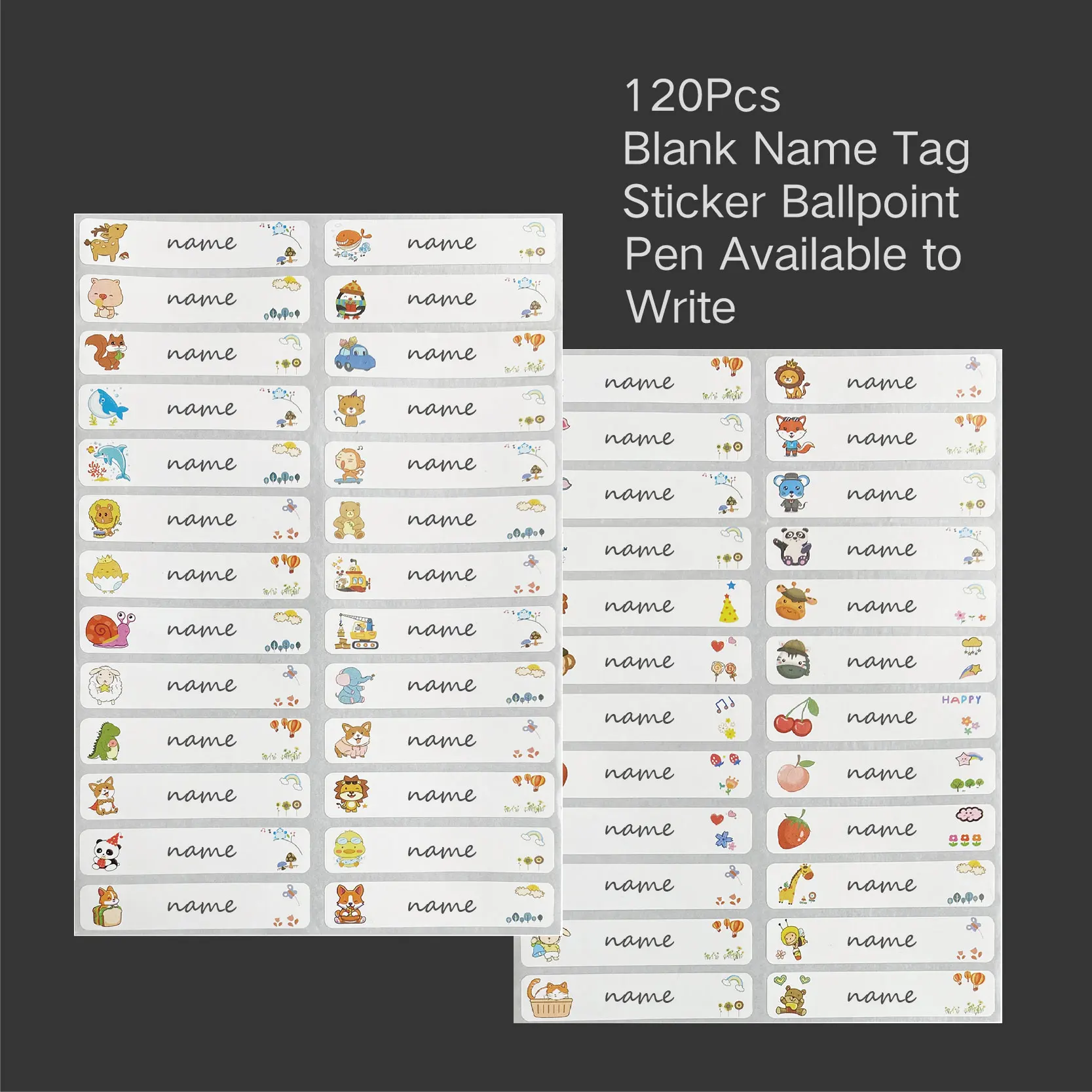 

120 шт., белые наклейки для бутылок с рисунком