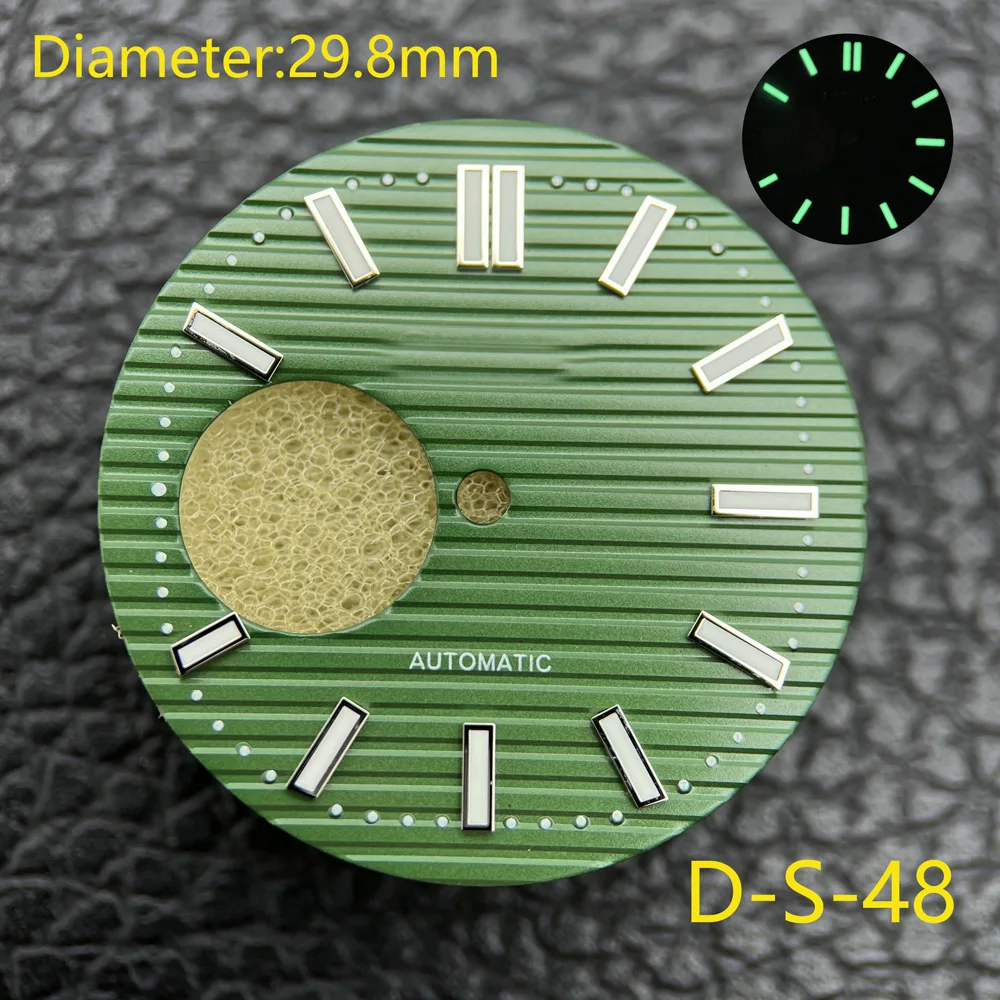 

29.8mm Dial Green Luminous Watches Accessories for NH38 Automatic Movement Modification With S Logo
