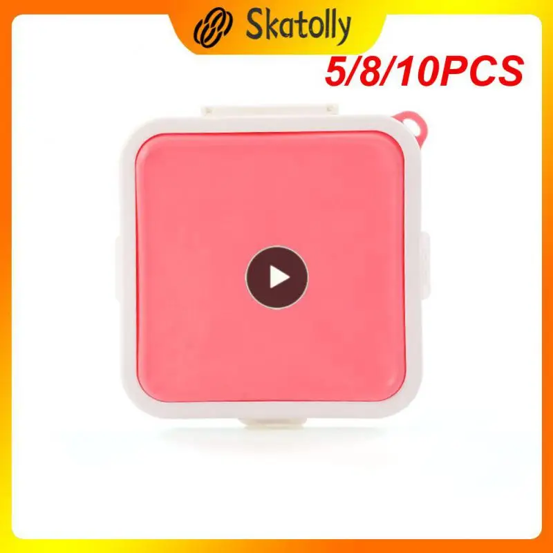 

5/8/10PCS Reusable Silicone Lunch Box Microwave Lunch Box Food Storage Container Sandwich Storage Box Portable