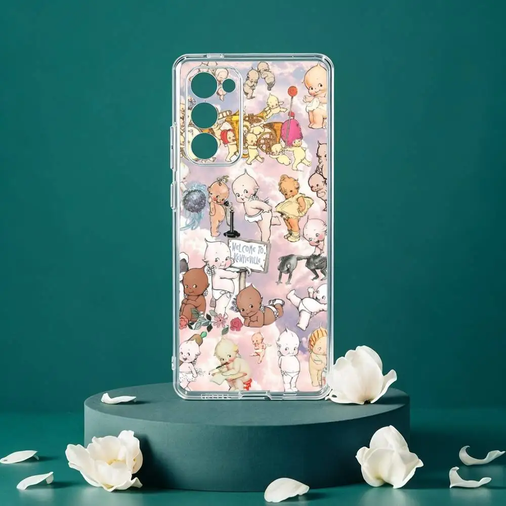 Фото Чехол для телефона Kewpie Cute Angel Baby для Samsung Galaxy S24 S25 S23 S22 S21 Plus S24 S25, прозрачный чехол. №2