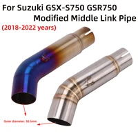 for suzuki gsx s 750 bk750 gsr750 gsxs750 gsx s750 2018 2022 motorcycle exhaust escape modified mid link pipe stainless steel