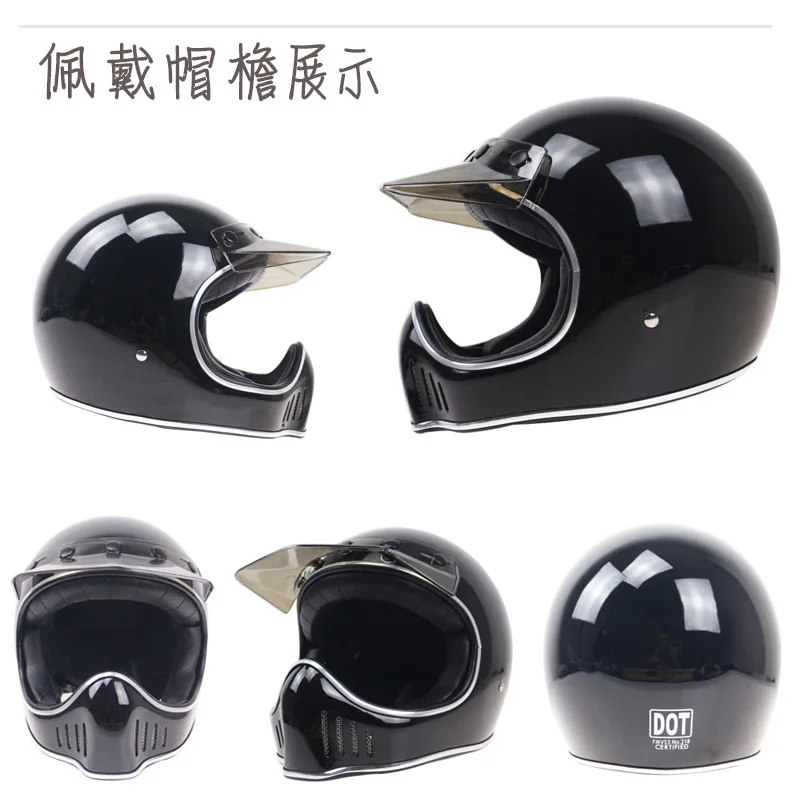 

Free Shipping Off Road Motorcycle Helmet Man Women Safety Motorbike Casque Fiberglass Shell Scorpion Helmet Cafe Racer Helmet