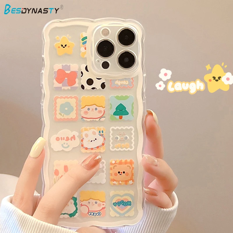 

Прозрачный чехол BESD для IPhone 13 Mini Pro Max, милая мультяшная прозрачная простая Противоударная задняя крышка для Iphone 13, чехол для телефона Pro Max