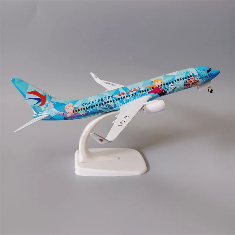 

20cm Alloy Metal Air China Eastern Boeing 737 B737 Airlines Cartoon Painting Airplane Model Diecast Plane Model Aircraft &Wheels