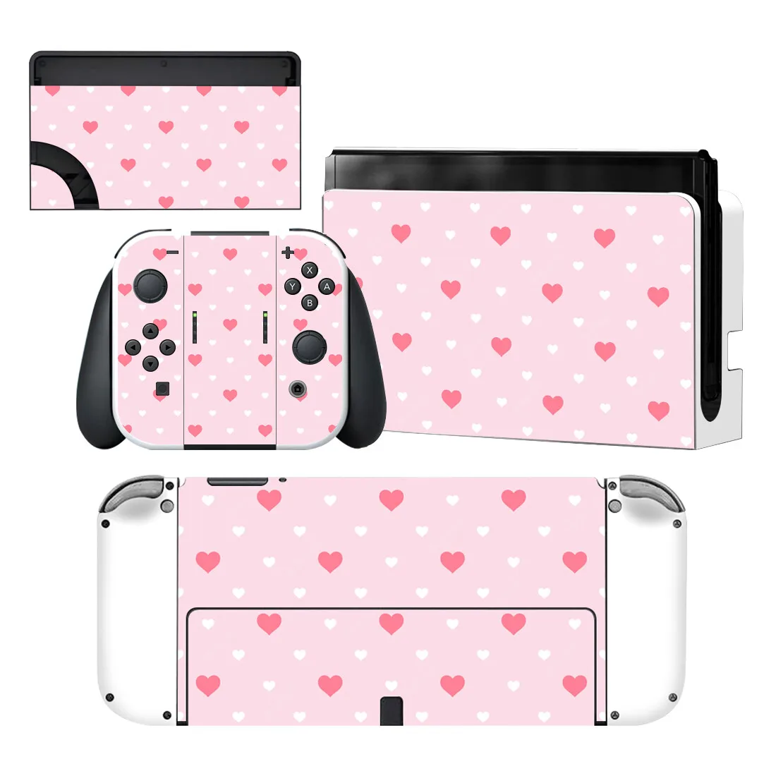 

Lovely Love Style Vinyl Decal Skin Sticker For Nintendo Switch OLED Console Protector Game Accessoriy NintendoSwitch OLED