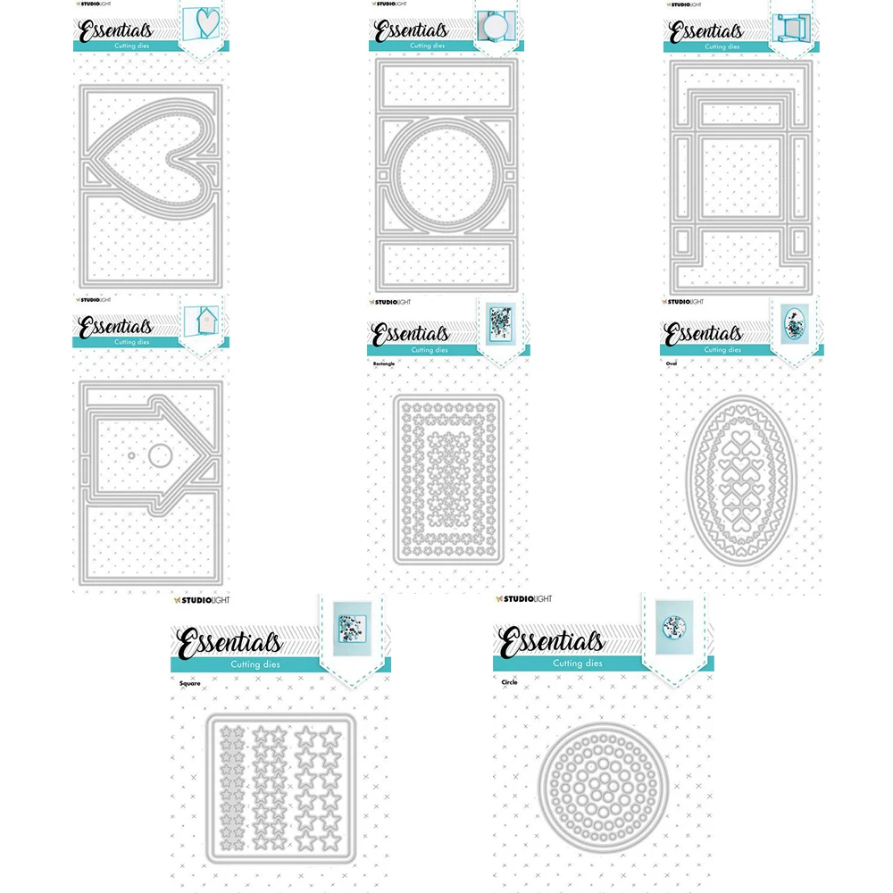 

Geometric Figure Metal Cutting Dies Frame For Diy Dies Scrapbook Paper Card Embossing Handmade Craft Photo Album Decoration Dies