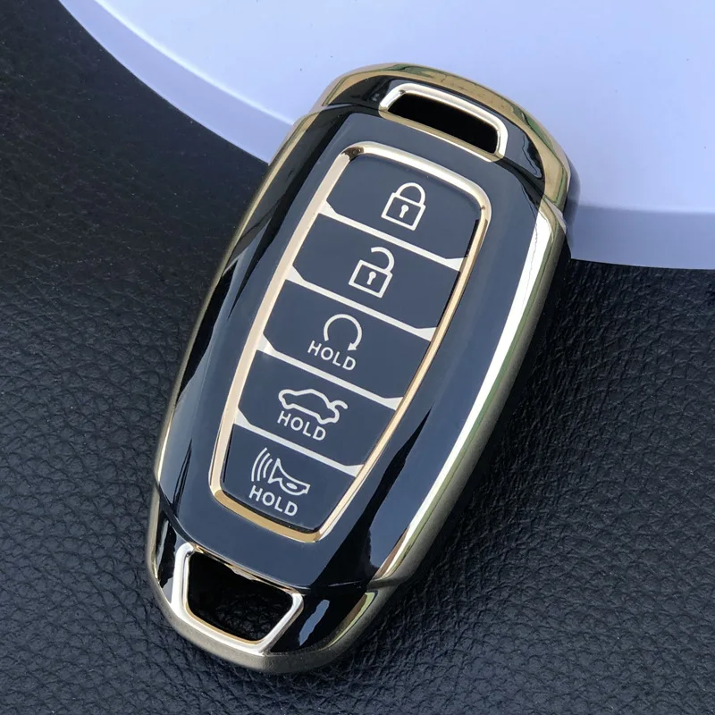 

New TPU Car Key Cover Case for Hyundai Palisasad Lafesta Ix35 Ix25 Elantra 5 Button Premium Key Cover Car Interior Accessories