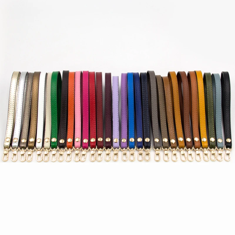 Lychee Pattern Bag Wrist Strap 19cm Long PU Leather Shoulder Bag Strap Handles Purse Handle For Handbag Belts Bag Accessories