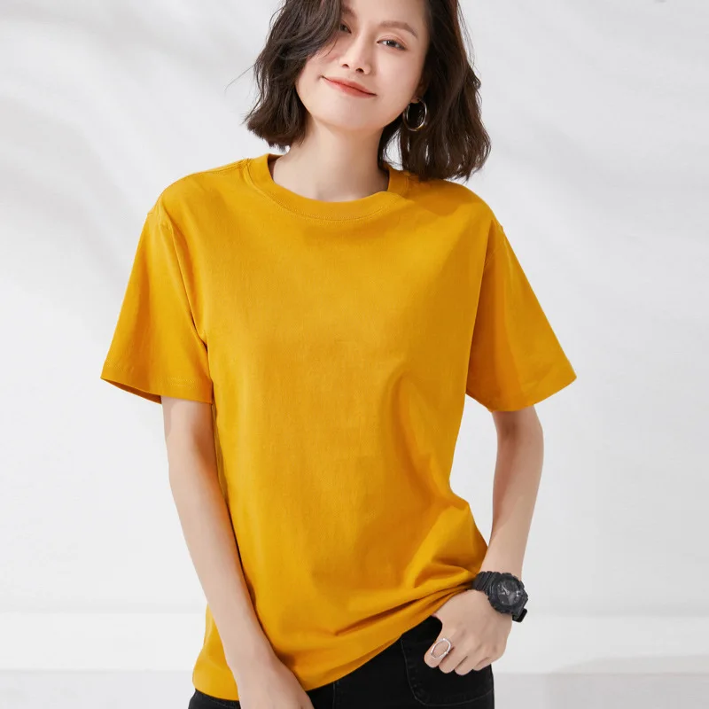 

2022 spring and summer new women's t-shirt tops short-sleeved loose half-sleeved cotton white t-shirt bottoming shirt
