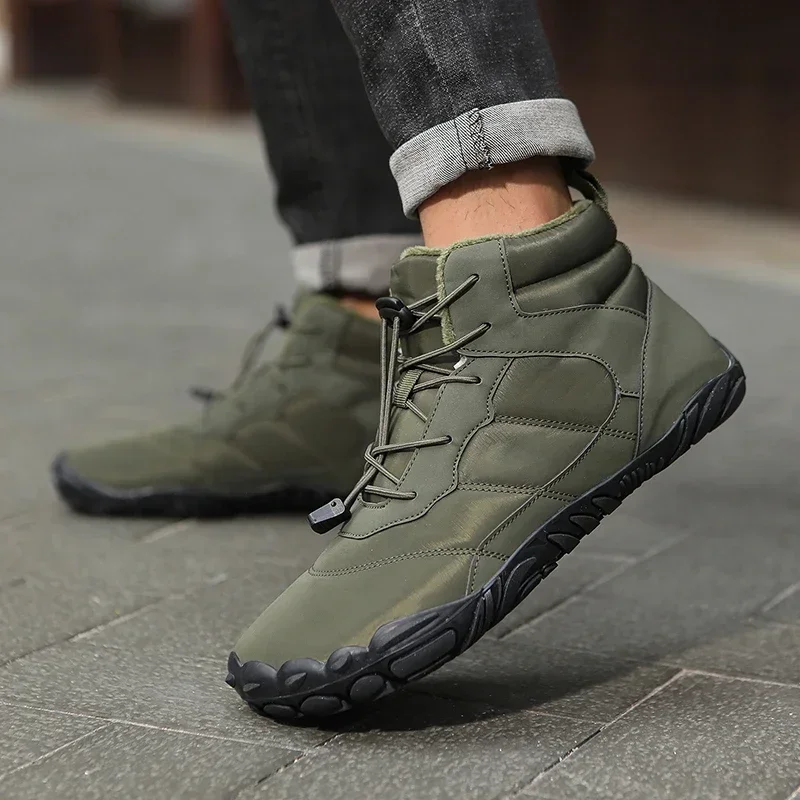 Мужские теплые туфли на платформе из хлопка вулканизированной подошве