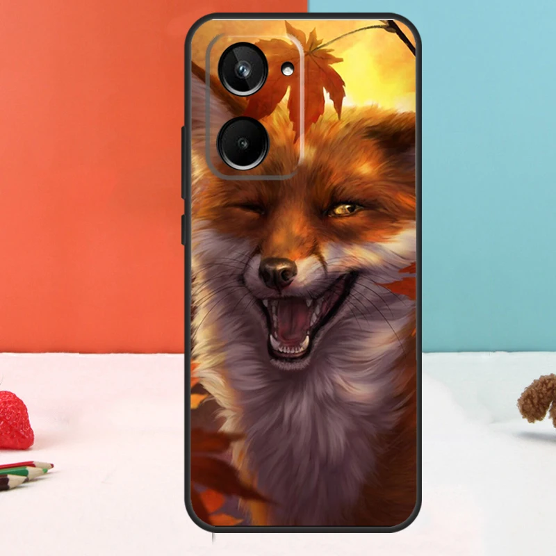 Милые животные лисы для Realme 11 12 Pro Plus 9 10 GT5 GT3 GT Neo5 C35 C31 C30 C33 C51 C53 C55 C21Y C25s чехол