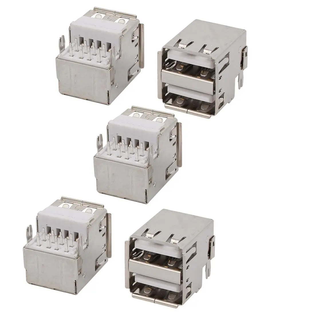 

USB Female Type-A 2.0 Jack 8-Terminal 90 Degree PCB Socket Connector 5pcs