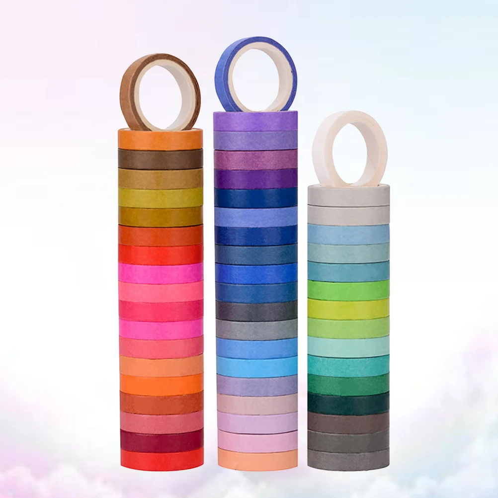

60 Roll Craft Sets DIY Scrapbooking Tape Gold Foil Masking Tape Facial Tissue Scrapbook Washi Tape Planner Tape