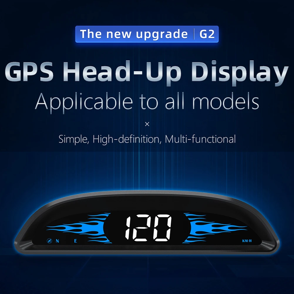 

Новый GPS-дисплей G2 HUD, Автомобильный спидометр, умная отделка, цифровой будильник, напоминание, измеритель, автомобильная электроника, аксес...