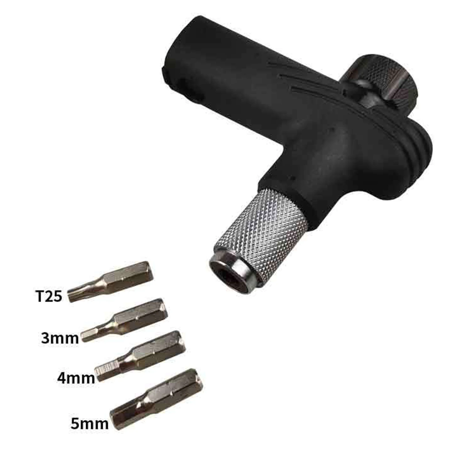 

Bike Torque Wrench 4/5/6Nm Torque T Wrench Adjustable Portable Ratchet Wrench for Adjusting Stem Clips, Seatposts, Handlebars