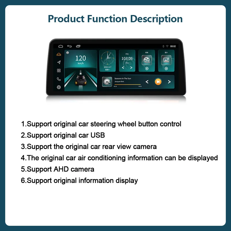 12.3' KIA K5 Optima 2015-2019 1920*720 Android 10 4G Car Radio Player Navigation GPS 8-Core 6+128G Multimedia - купить по