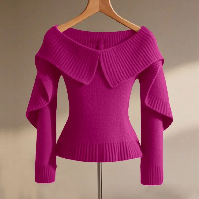 2024 весенне-осенний новый трикотаж в стиле ретро женский маленький Xiaoxiangfeng тонкий