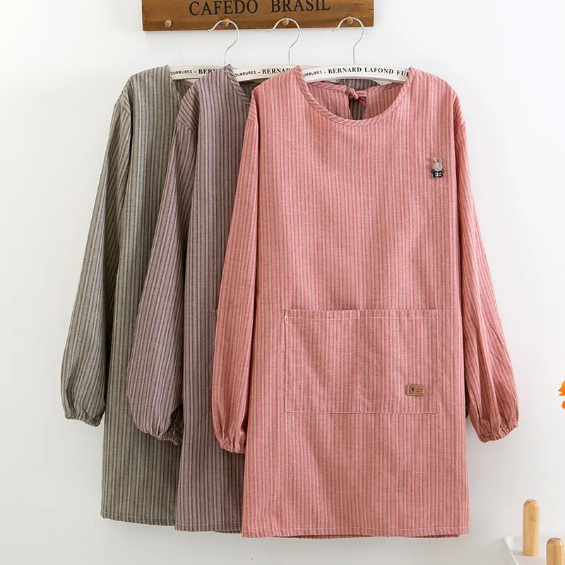 

New Korean version of the simple apron home kitchen cooking waterproof anti-fouling housework cleaning apron coverall
