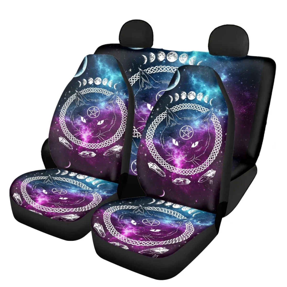 Модные противоскользящие чехлы на передние и задние сиденья автомобиля с