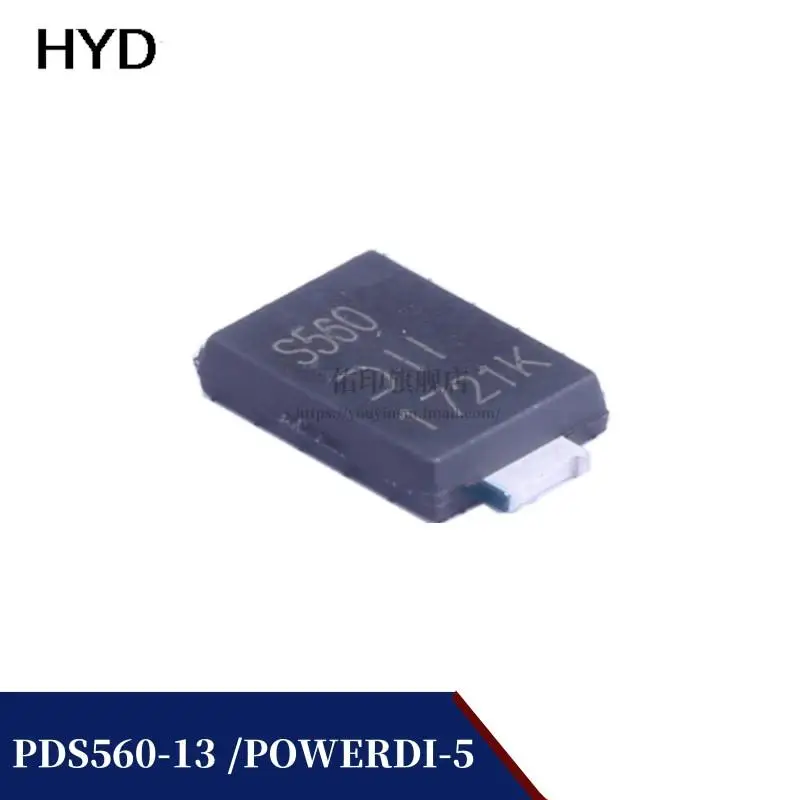 

10 PCS PDS560-13 S560 5A 60v POWERDI schottky diode