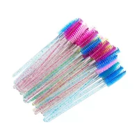 50pcs disposable crystal eyelash brush nylon head solid eyelash brush grafted eyelash curling eyebrow comb makeup brush
