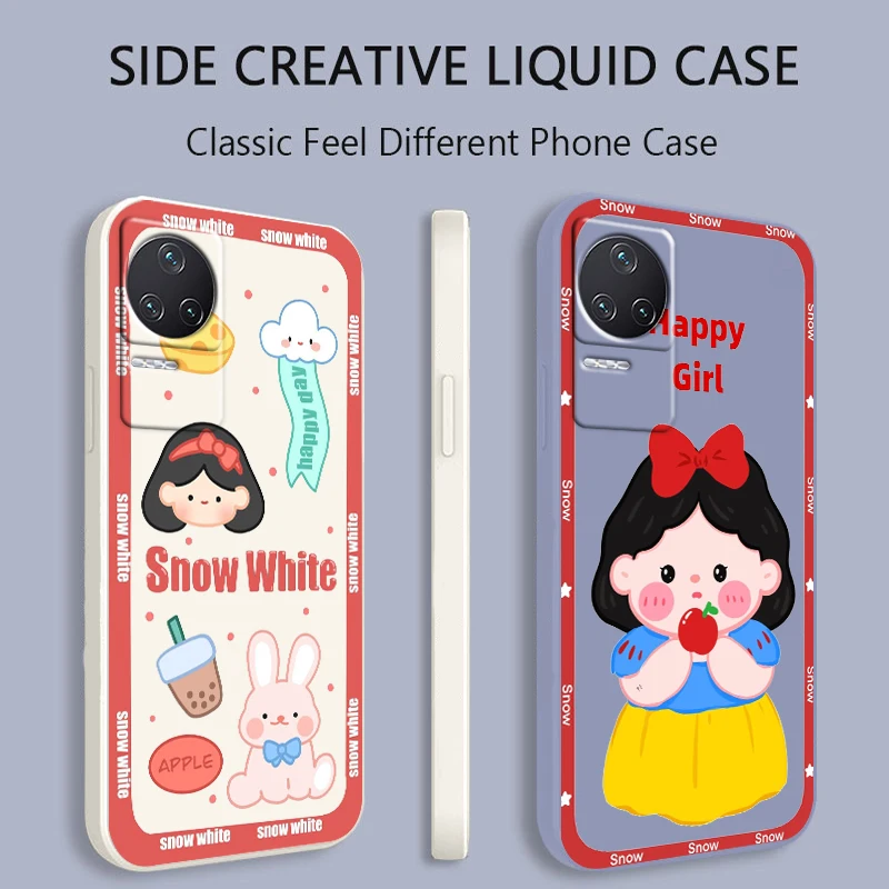 

Andersen fairy tale snow white For Xiaomi Redmi K50 K40 Gaming K30 K30S 10 10C 10X 9A 9 9T 9C 9AT 8 8A 5G Liquid Rope Cover