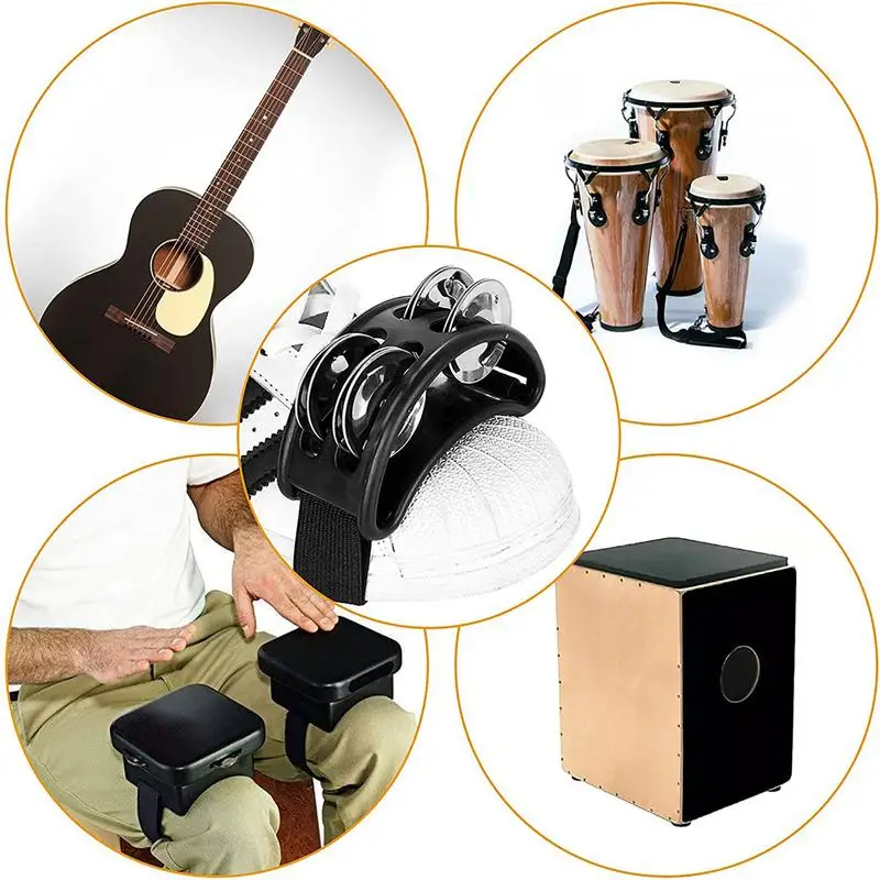 ka perkusyjna stóp tamburyn perkusja z dzwoneczkami ze stali nierdzewnej stopka na imprezę taneczną