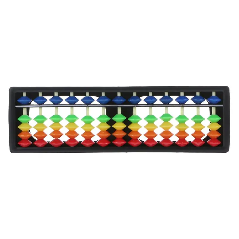

13 Column Portable Plastic Abacus Soroban Calculating Tool With Color