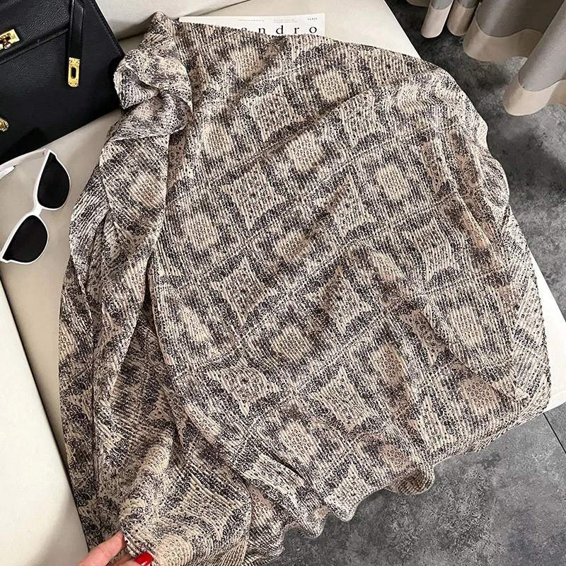 Женский роскошный брендовый вискозный шарф сексуальный леопардовый хлопковый