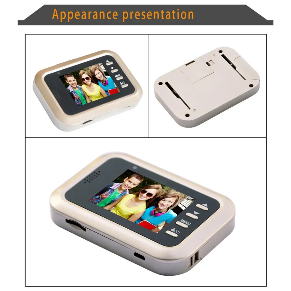 

2.4 inch LCD Color Screen Digital Doorbell Smart Electronic Peephole Night Vision Door Video Camera With Human Motion Detection